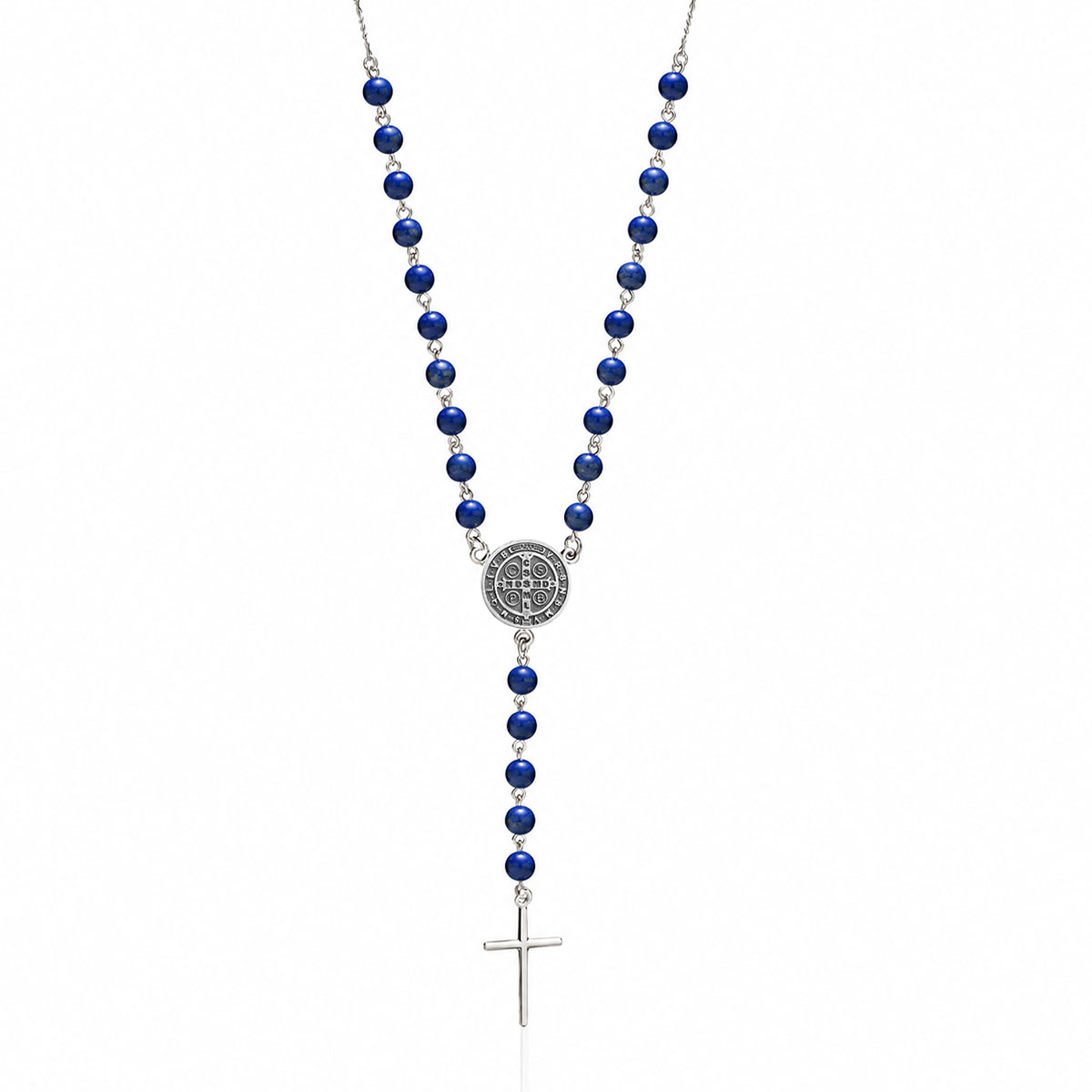 Terço Lápis Lazuli São Bento