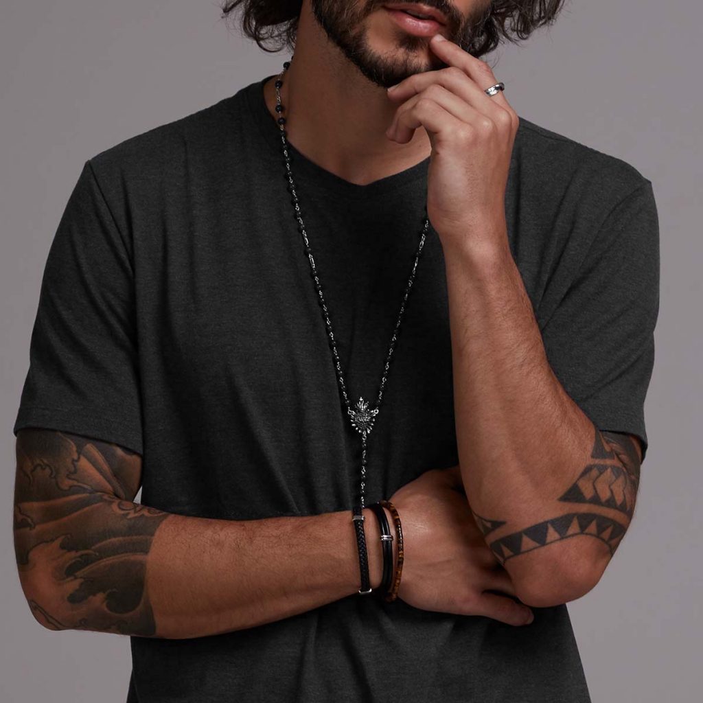 Terço Ônix Sagrado Cruz