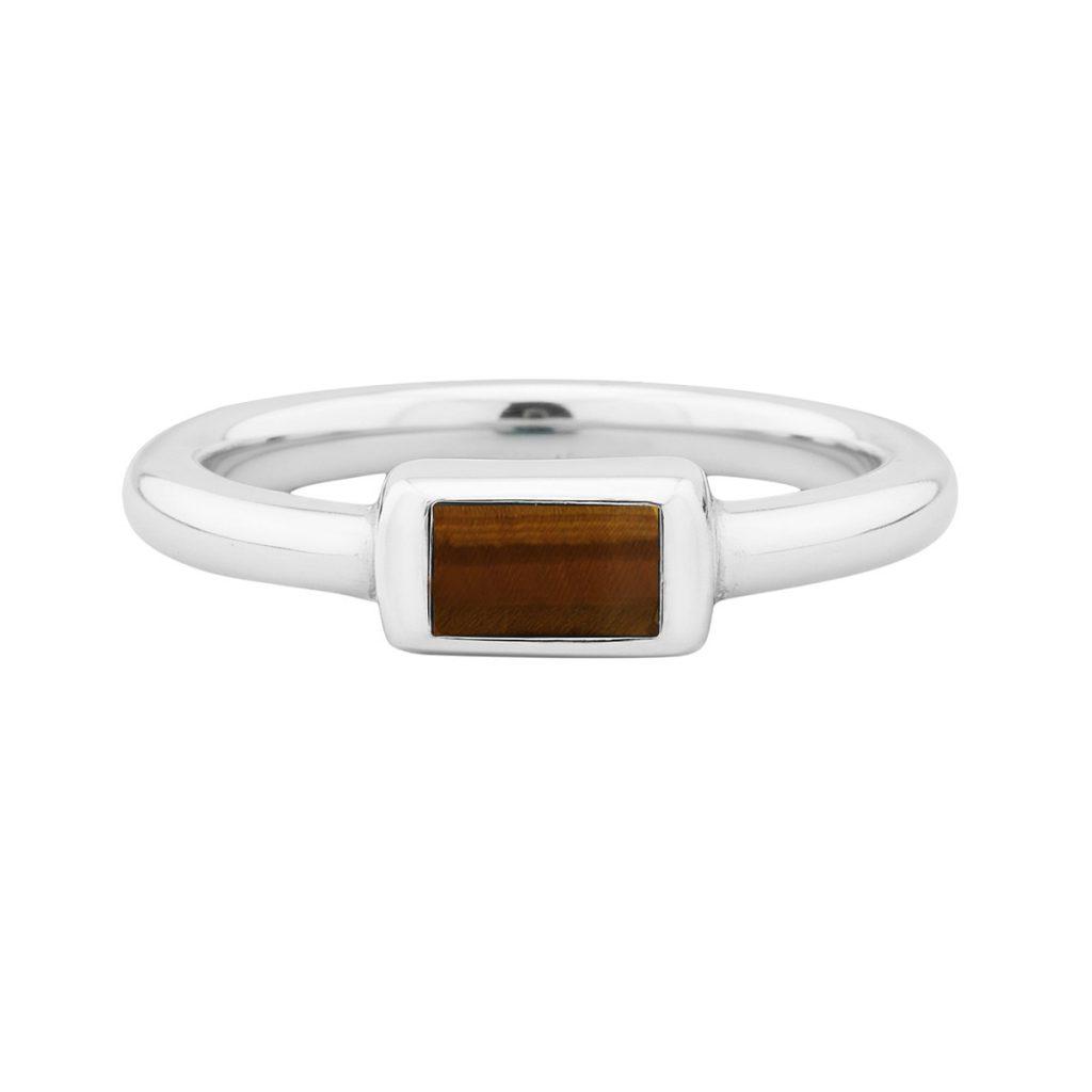 Anel Pedra Olho de Tigre Fio Redondo Anel Pedra Olho de Tigre Fio Redondo