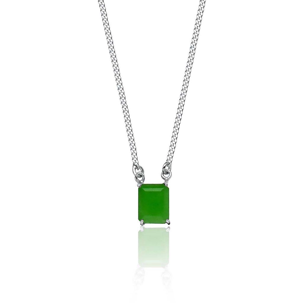 Colar Jade Retangular