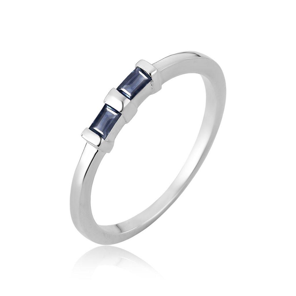 Aliança 2 Pedras Safira Aliança 2 Pedras Safira