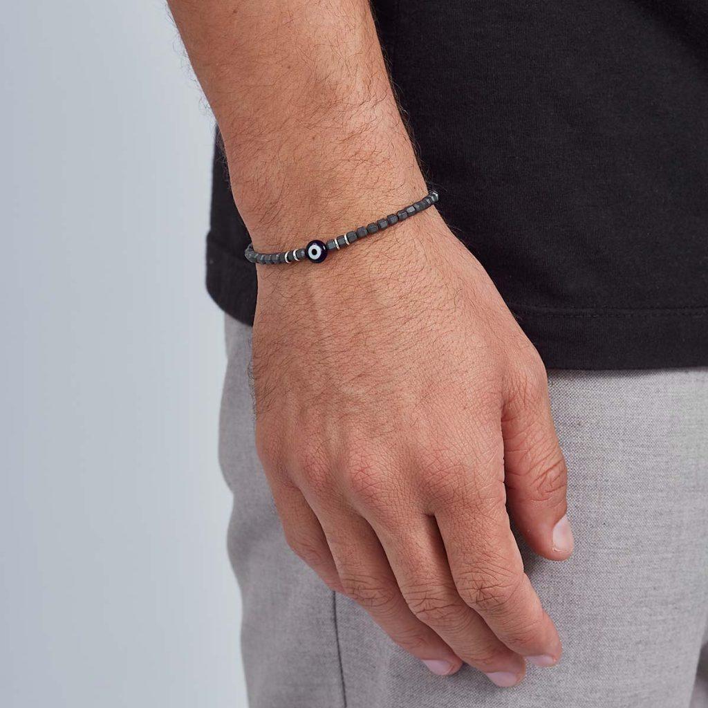 Pulseira Hematita Olho Grego