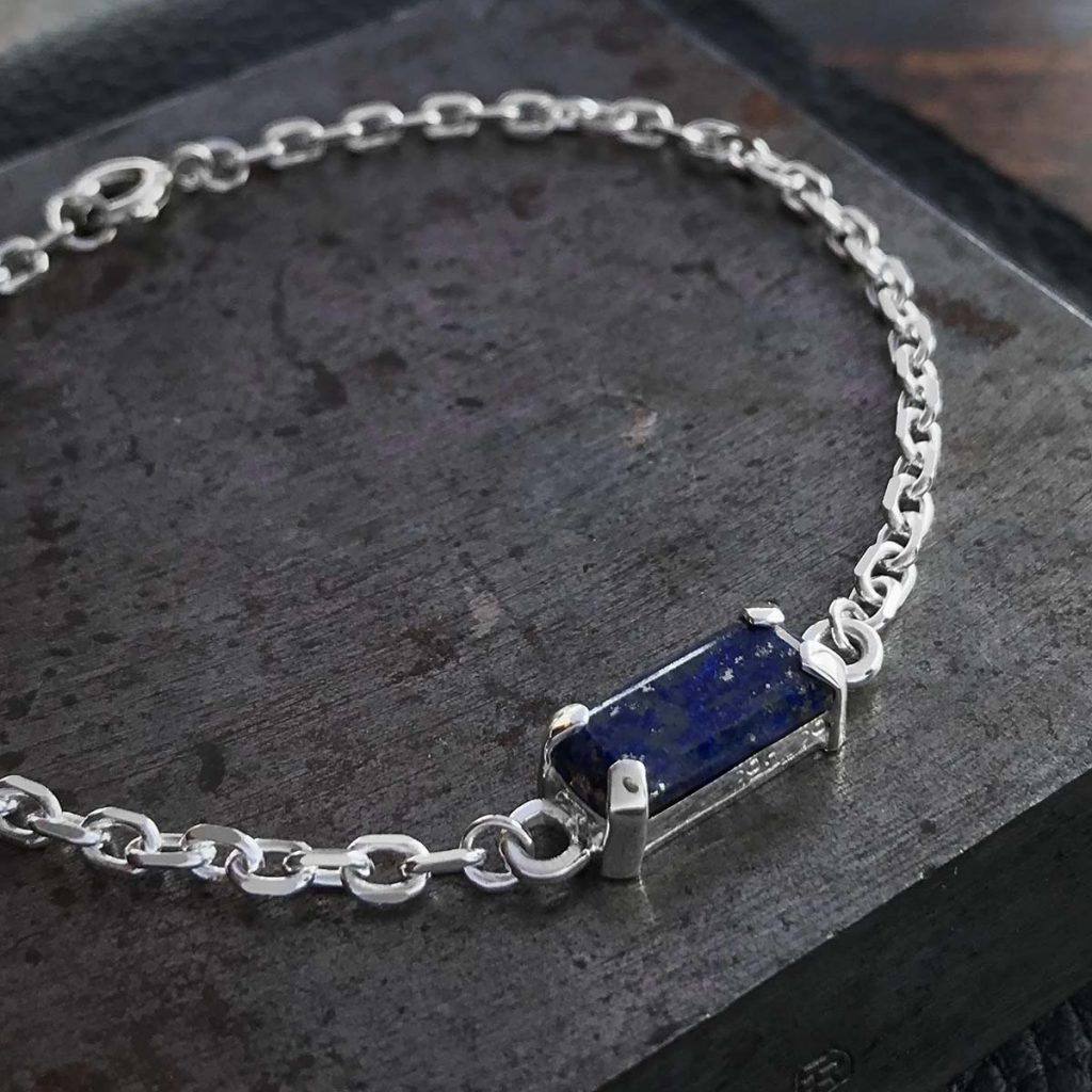 Pulseira Lápis Lazuli Retangular