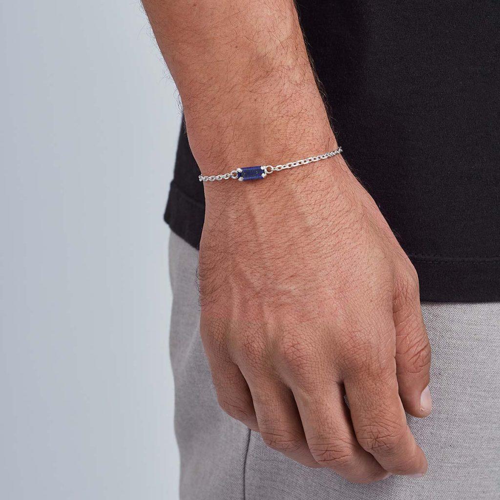 Pulseira Lápis Lazuli Retangular