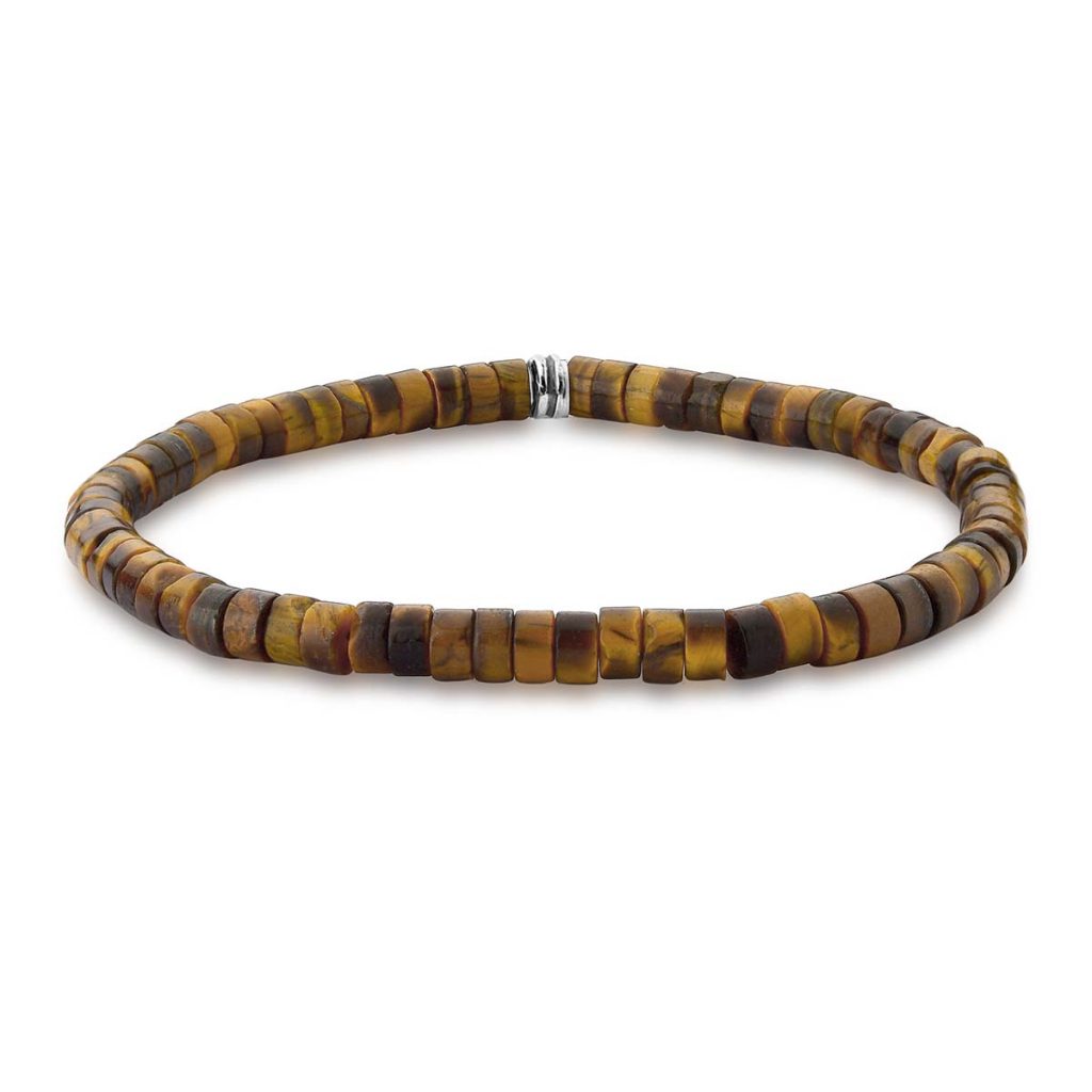 Pulseira Olho de Tigre Discos