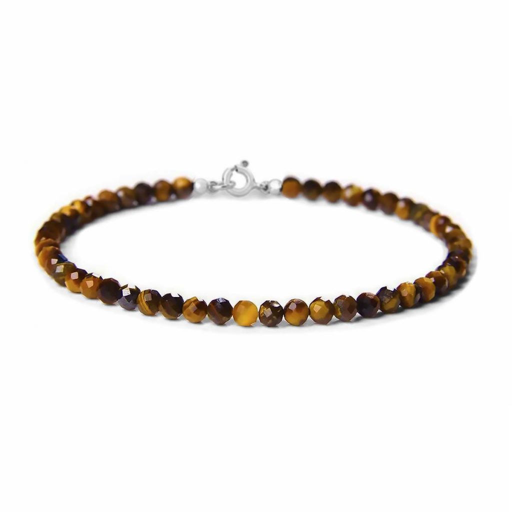Pulseira Olho de Tigre Facetada