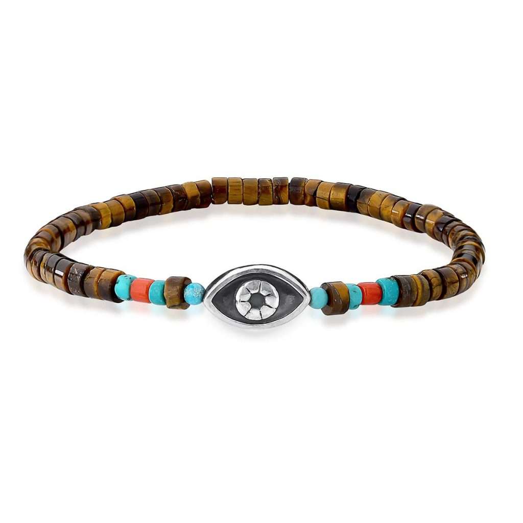Pulseira Olho Grego Pedras Naturais