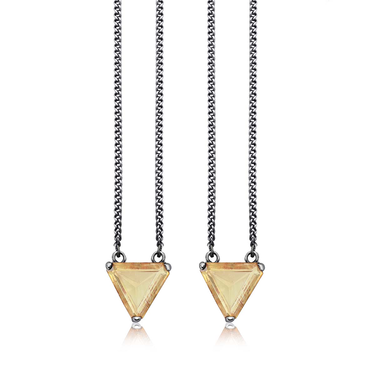 Escapulário Triângulo Citrino Oxidado