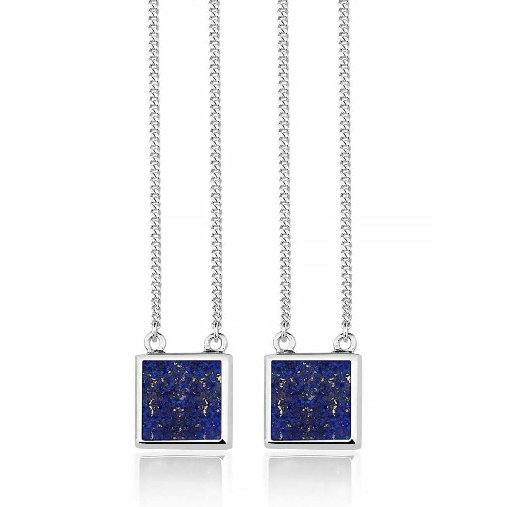 Escapulário Lápis Lazuli Quadrado
