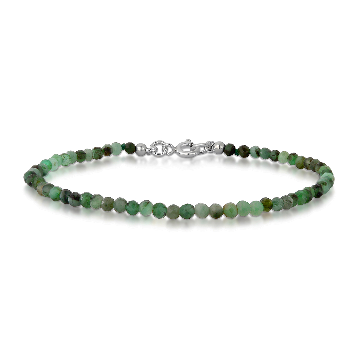 Pulseira Esmeralda Facetada Tons