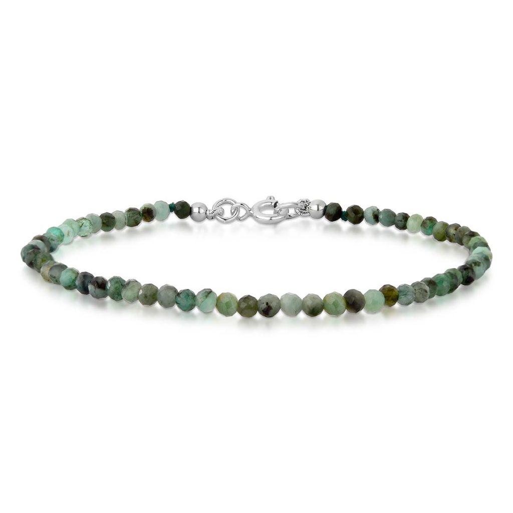 Pulseira Esmeralda Facetada Tons