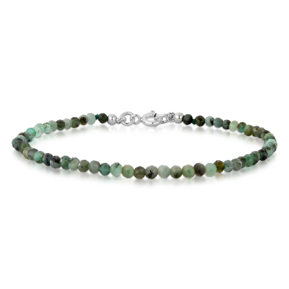 Pulseira Esmeralda Facetada Tons
