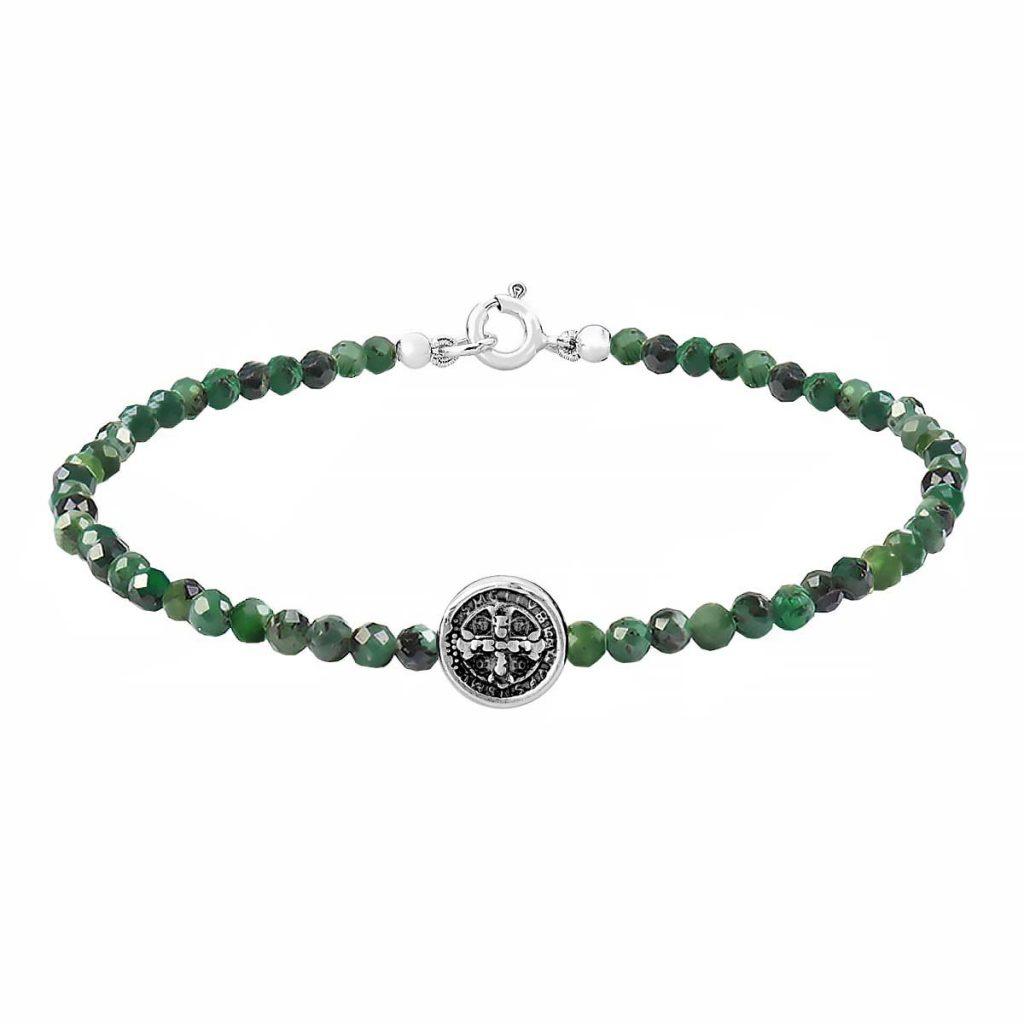 Pulseira Esmeralda Facetada São Bento