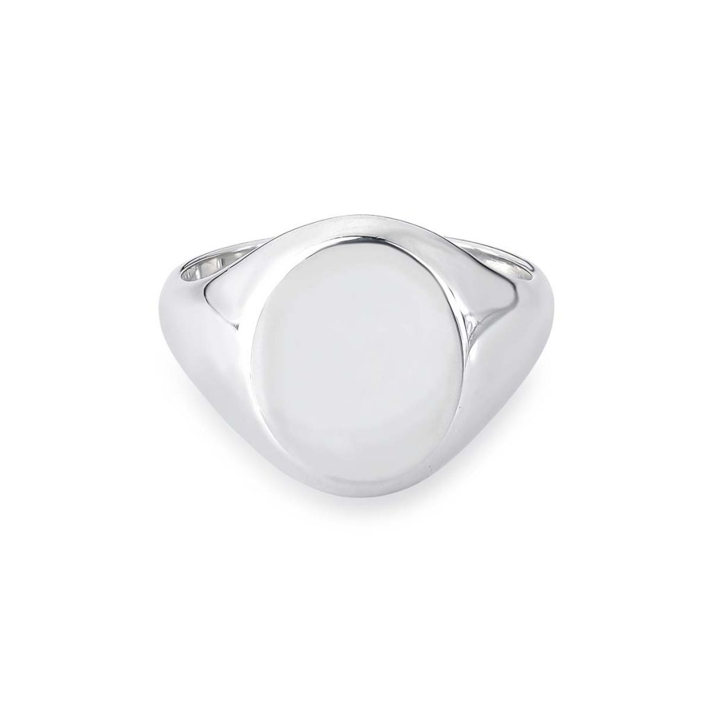 Anel de Sinete Oval Polido