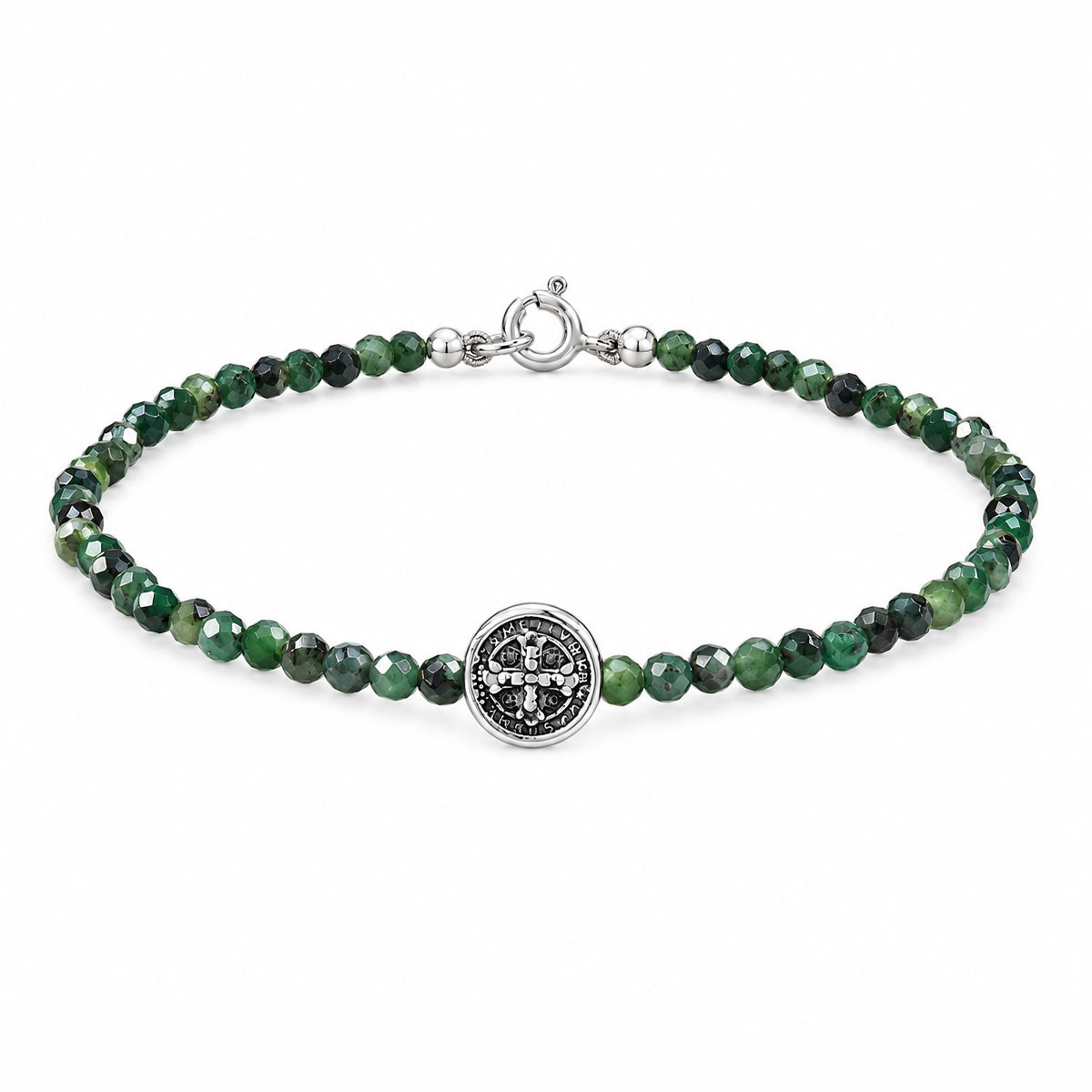 Pulseira Esmeralda Facetada São Bento