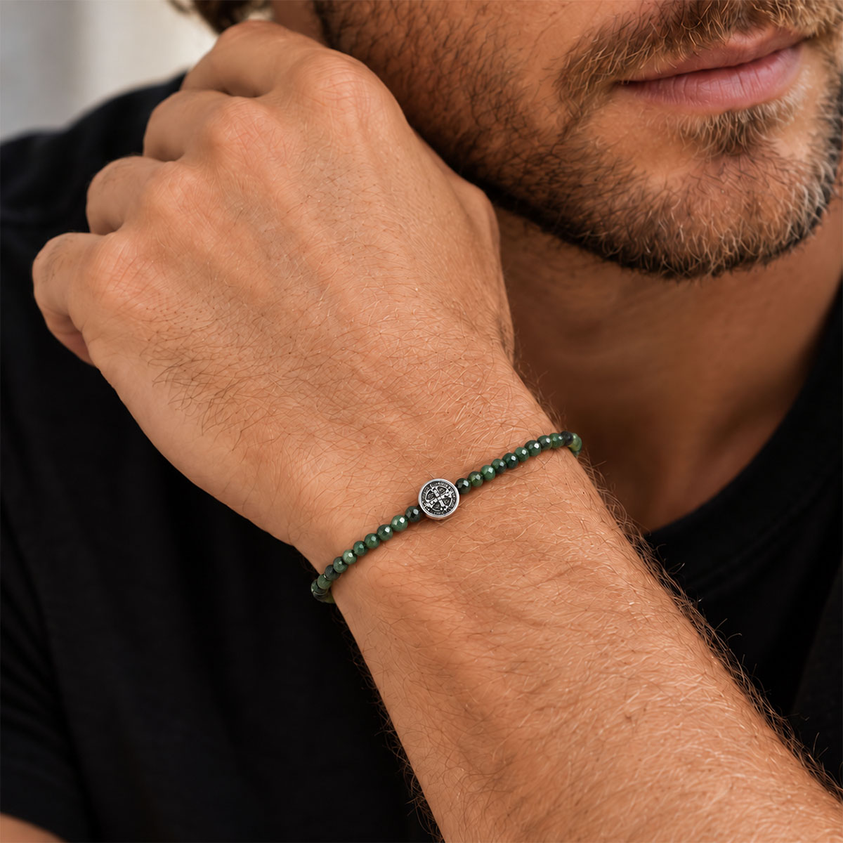 Pulseira Esmeralda Facetada São Bento