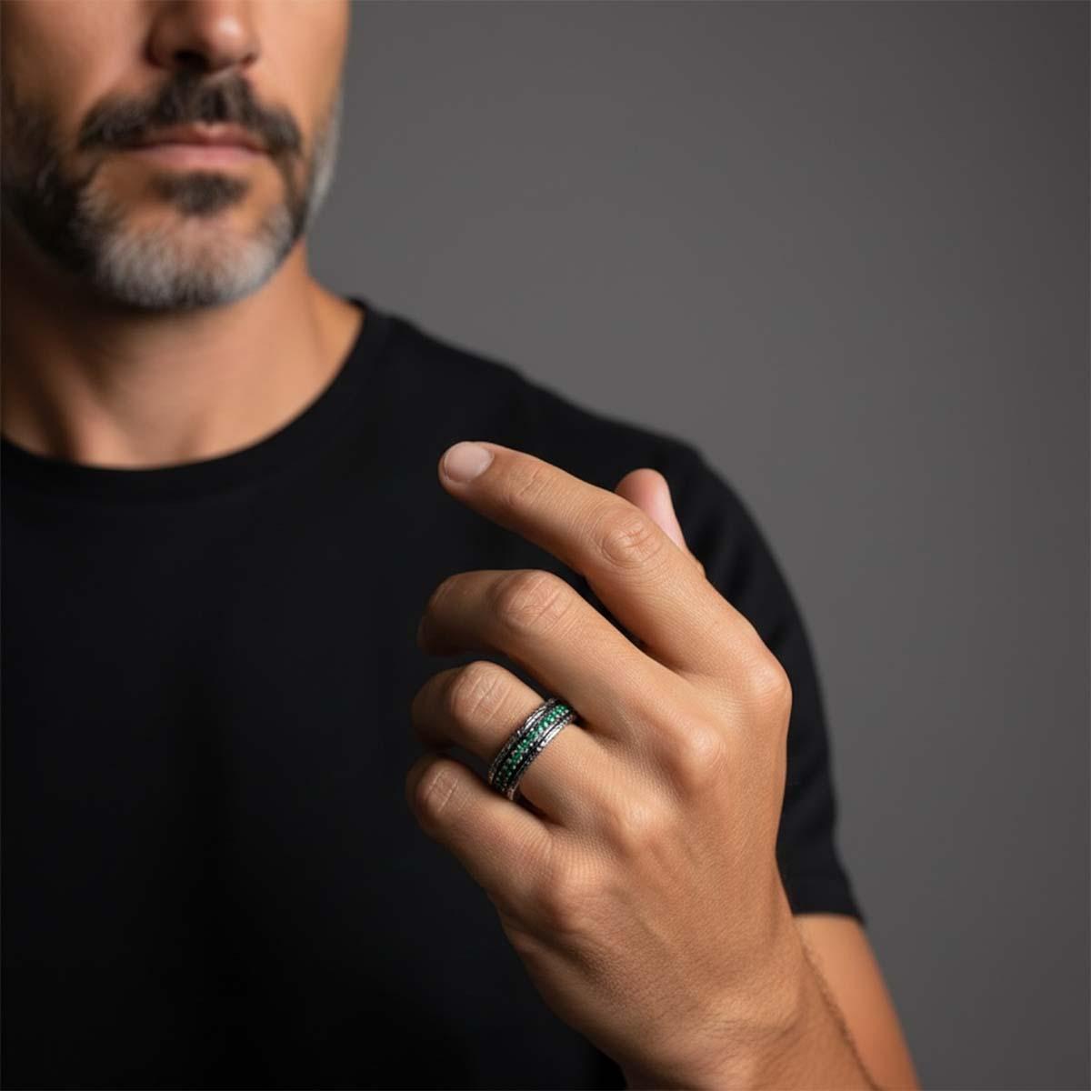 Anel Crisoprásio Rústico