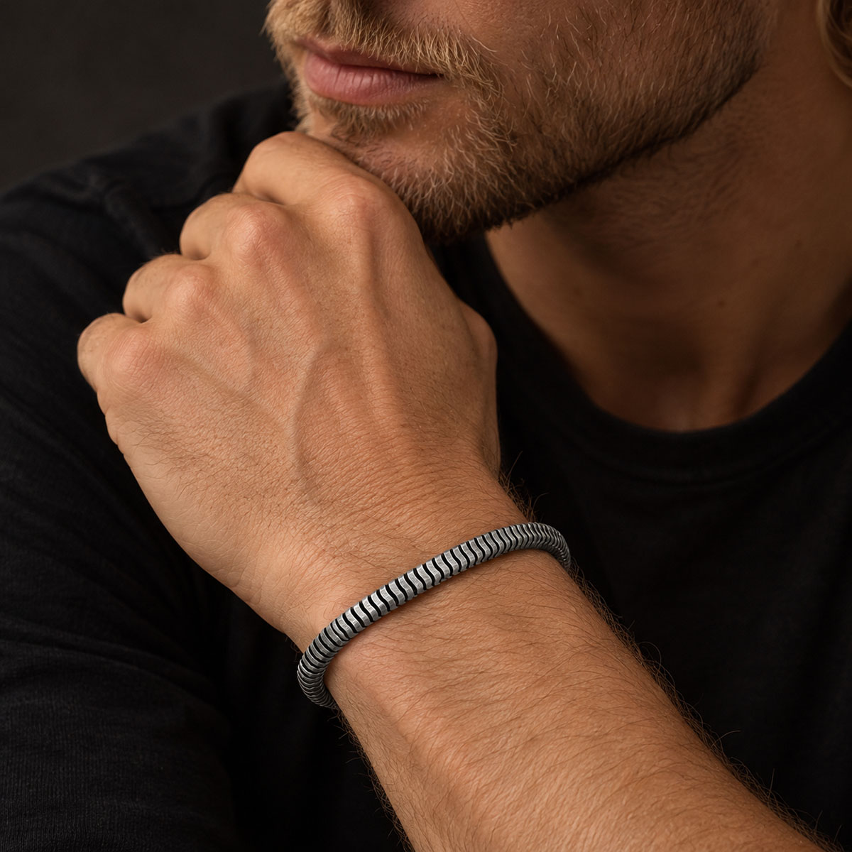 Pulseira Snake Quadrada Grossa