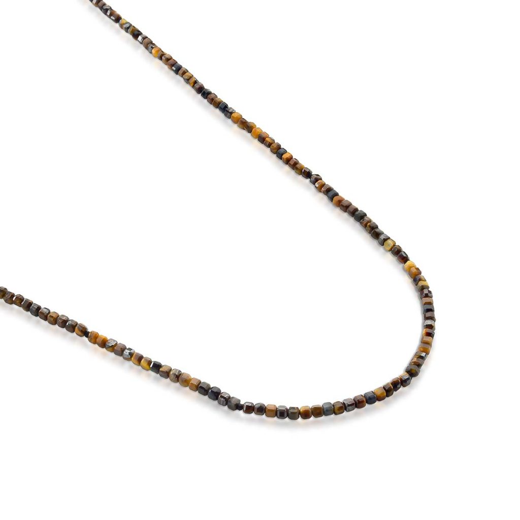 Colar Olho de Tigre Quadrado
