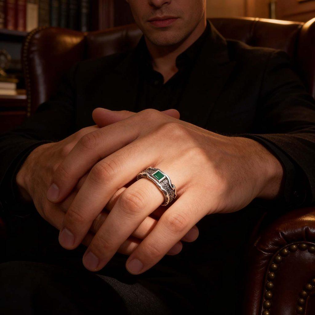 Anel Ondas Esmeralda Anel Ondas Esmeralda