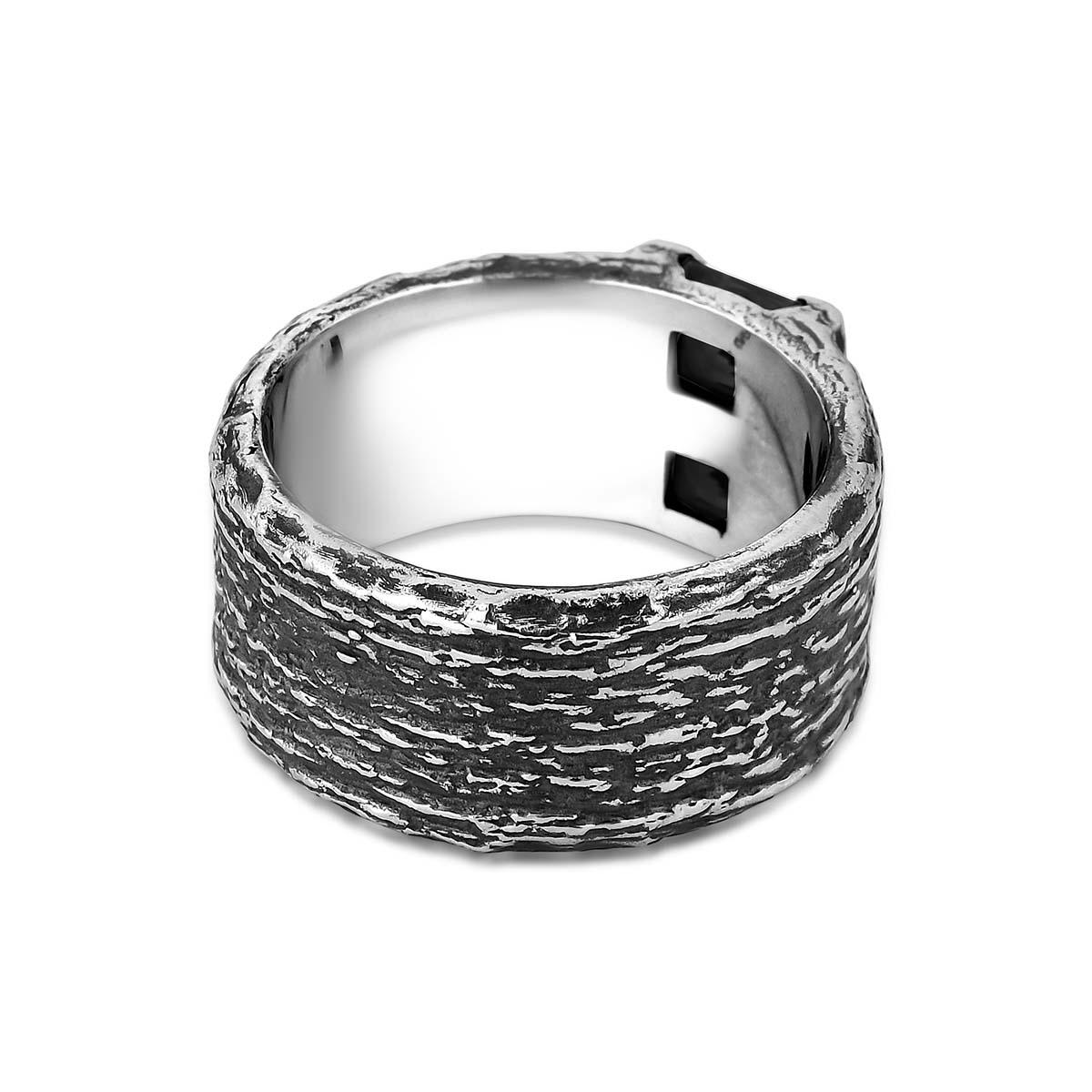 Anel Rústico Pedras Ônix