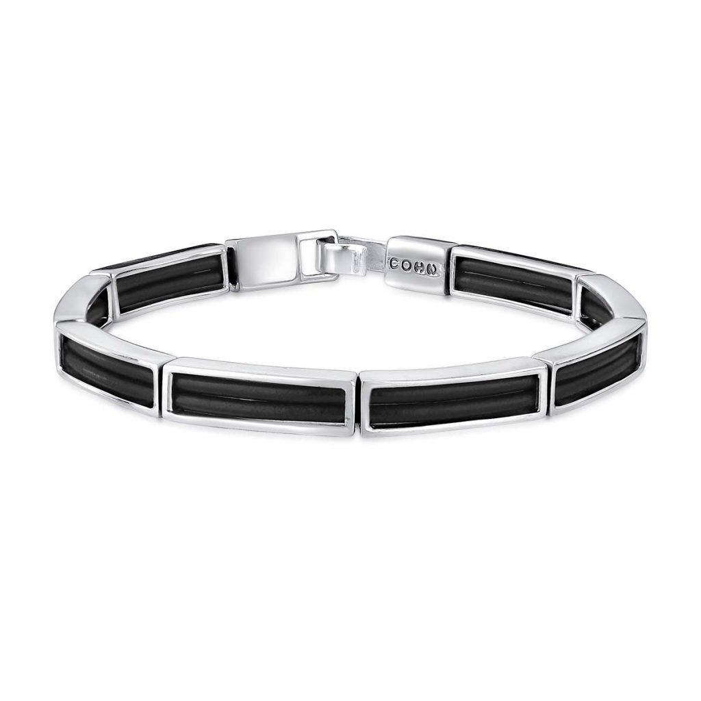 Pulseira Couro Duplo Caixa Polido Pulseira Couro Duplo Caixa Polido