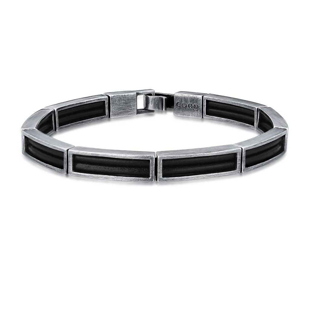 Pulseira Couro Duplo Caixa Oxidado