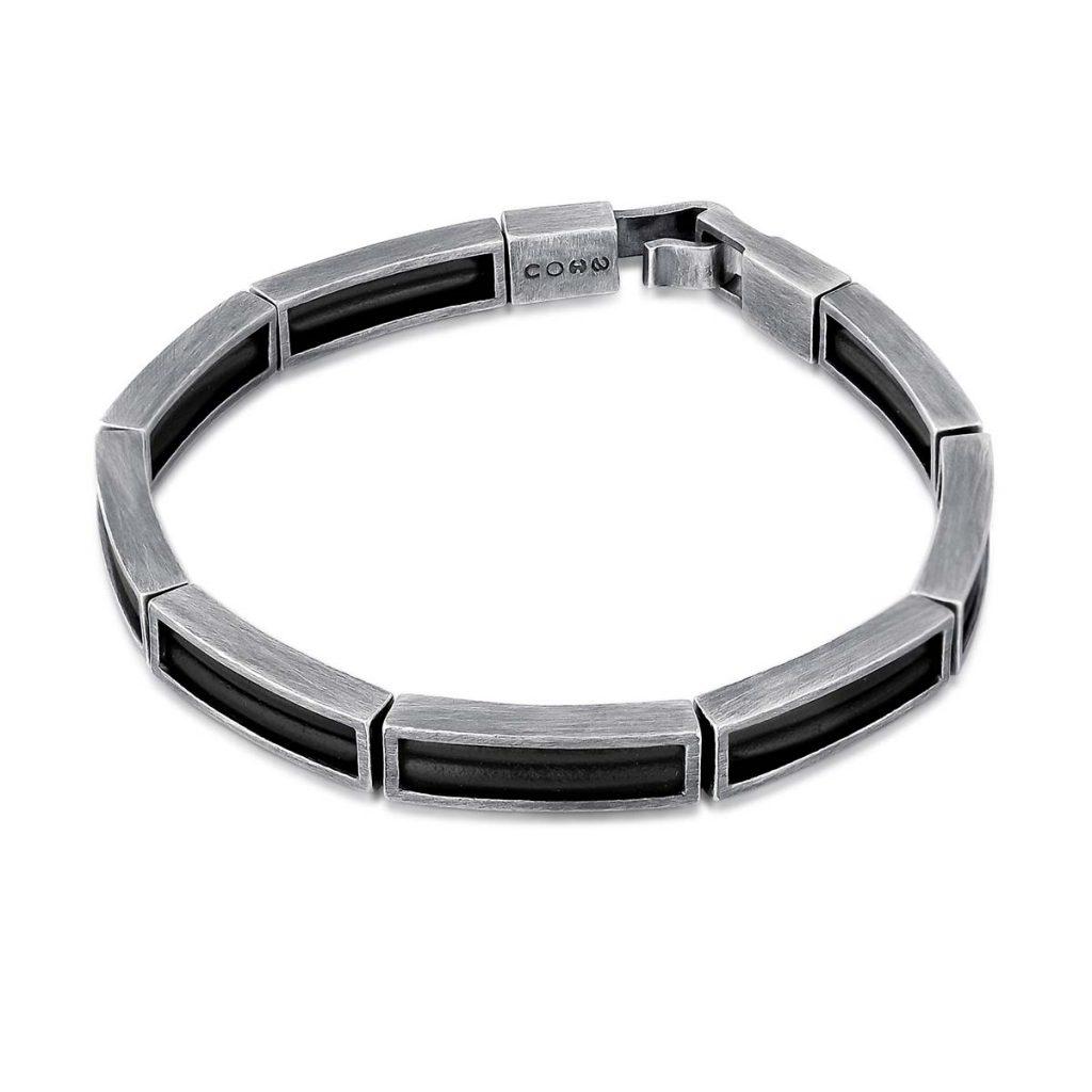 Pulseira Couro Duplo Caixa Oxidado