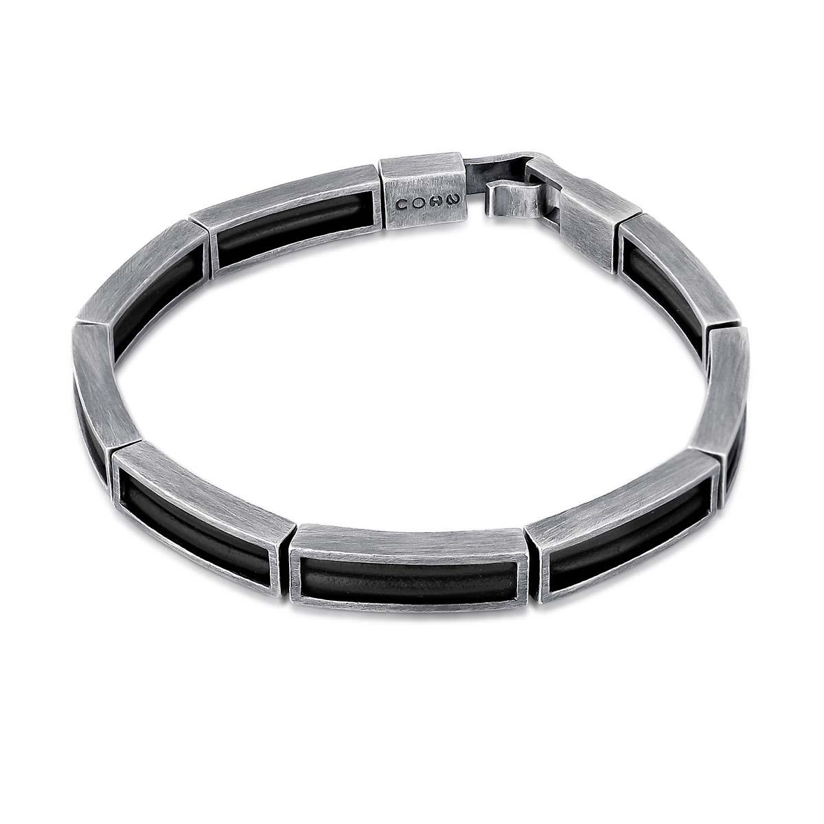 Pulseira Couro Duplo Caixa Oxidado