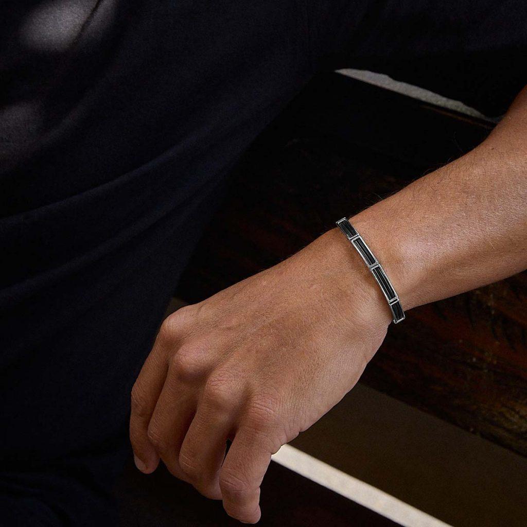 Pulseira Couro Duplo Caixa Polido Pulseira Couro Duplo Caixa Polido