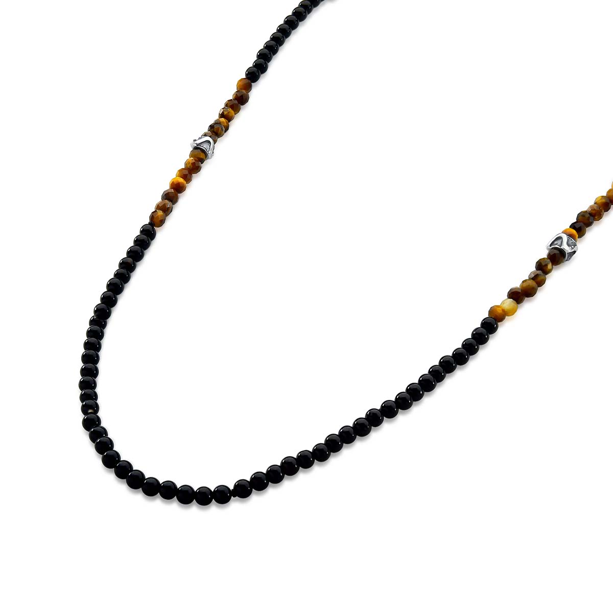 Colar Ágata e Olho de Tigre Facetado