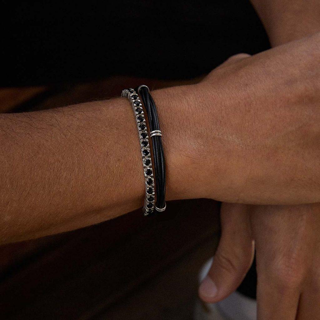 Pulseira Couro Fios Pulseira Couro Fios