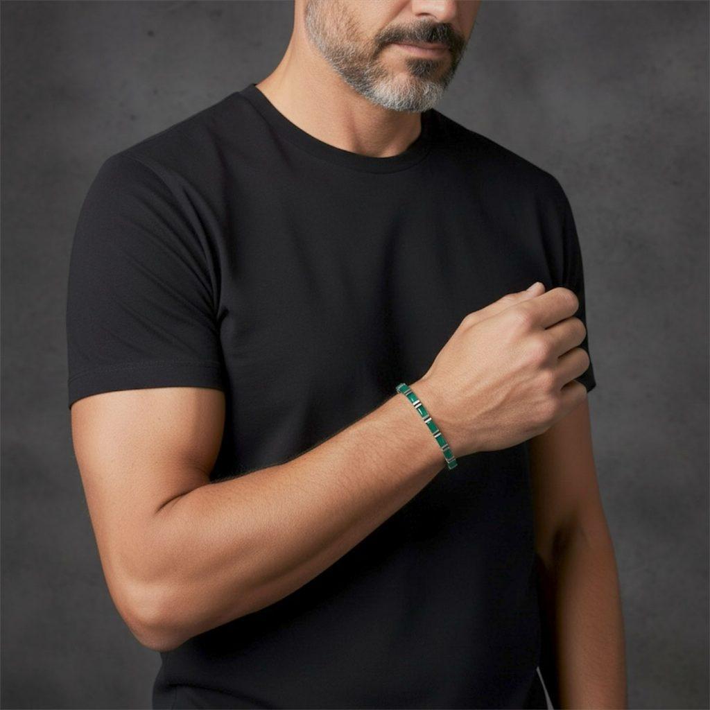 Pulseira Riviera Retangular Crisoprásio