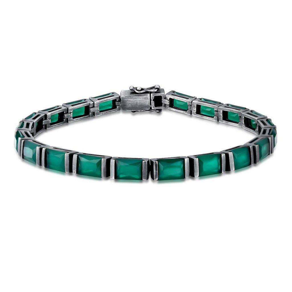 Pulseira Riviera Retangular Crisoprásio