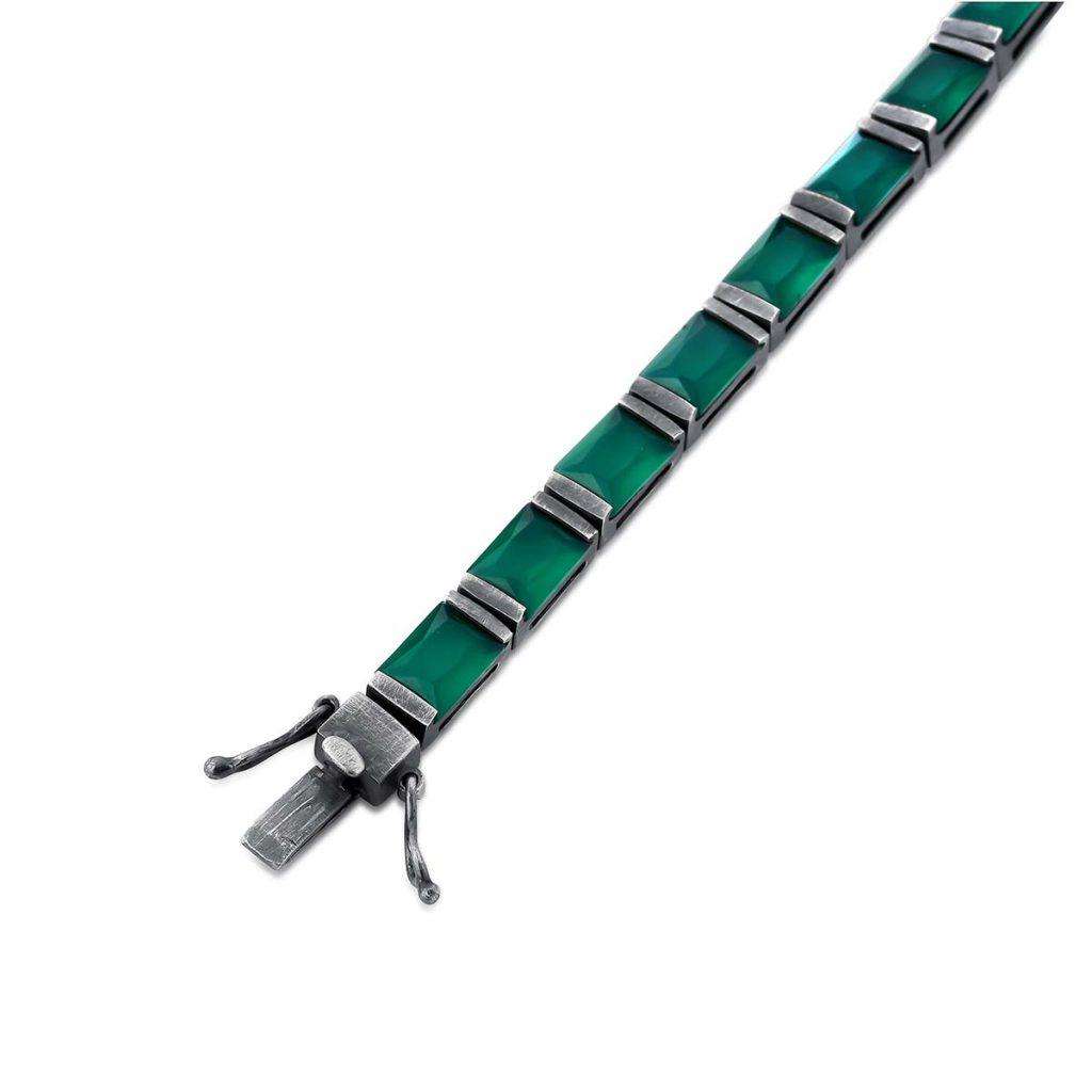 Pulseira Riviera Retangular Crisoprásio