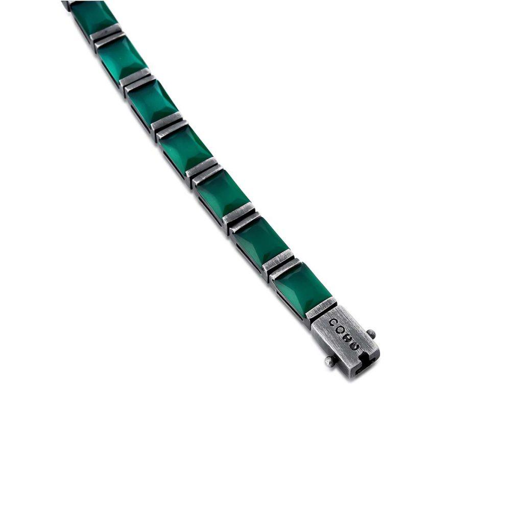 Pulseira Riviera Retangular Crisoprásio